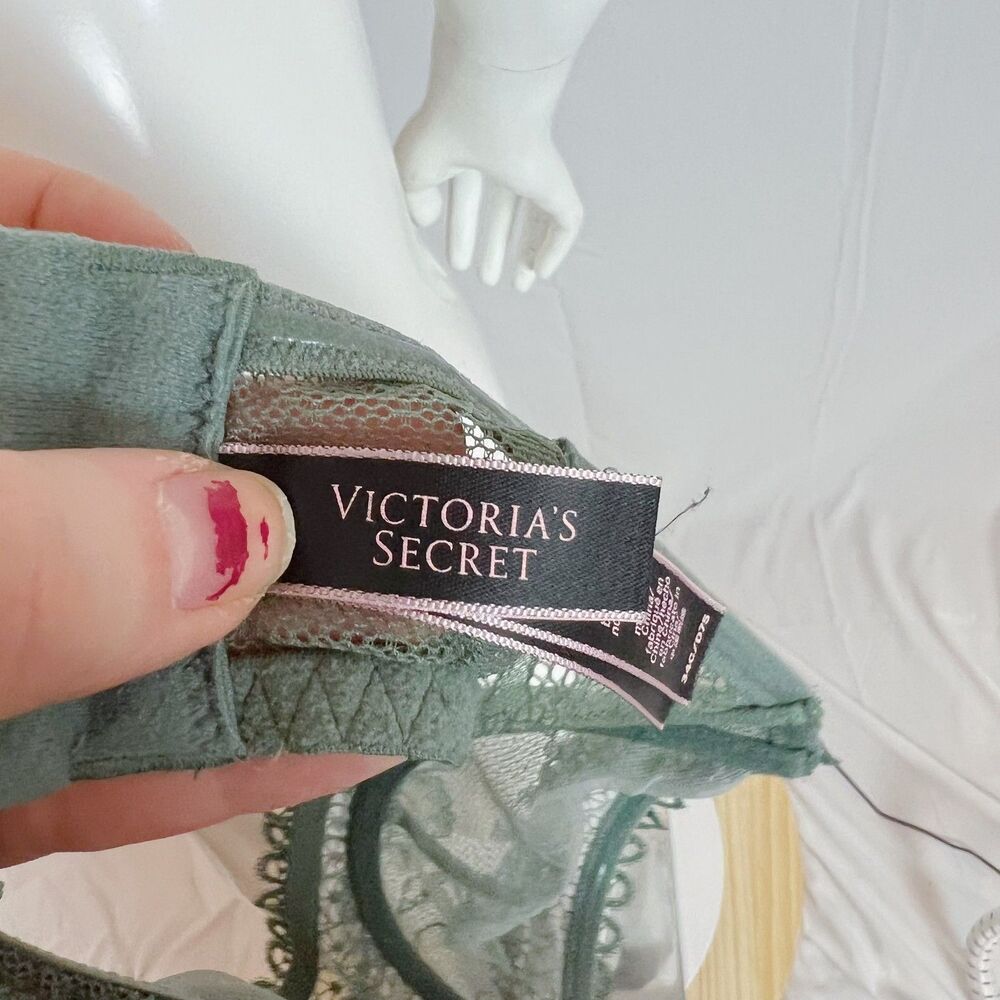 Victoria's Secret Very Sexy Dark Green Unlined Strapless Bra Size 34C - Picture 5 of 7